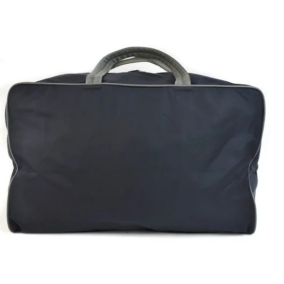 PRADA "Linea Rossa": Navy Blue, Tessuto Nylon & Logo Duffel/Weekender Bag (td) - Picture 4 of 13